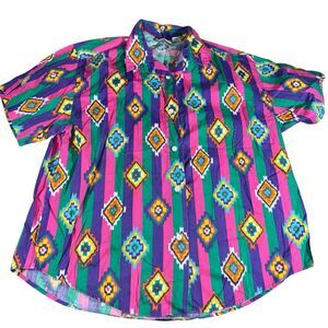 Sudden‎ Impact Women’s Size M Western Shirt, Short Sleeve Button Down